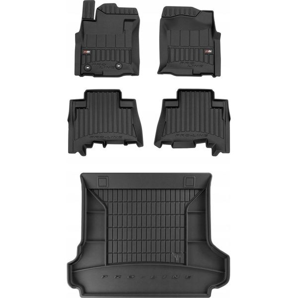Set Di Tappetini In Gomma 3D Toyota Land Cruiser J150 Dal 2009 Al 2017 Con 5 Posti-image