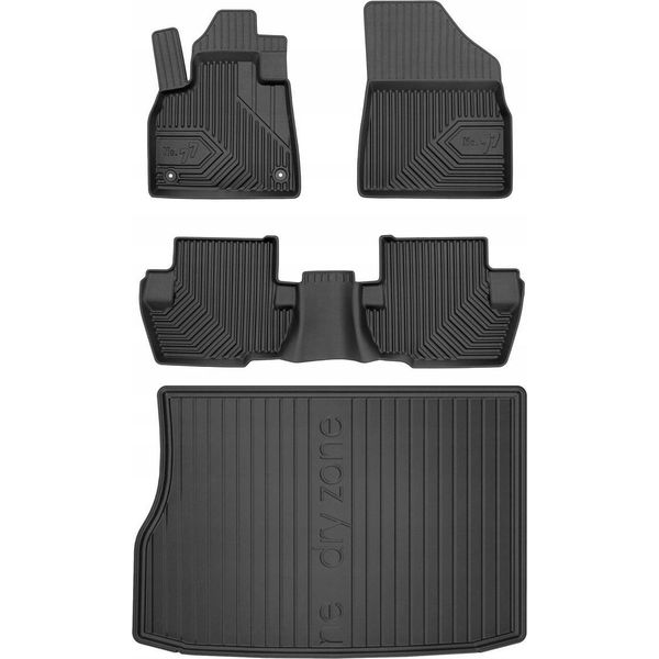 Set 77 Tappetini In Gomma E Copertura Citroen DS5 Hybrid Hb 2011-2015-image