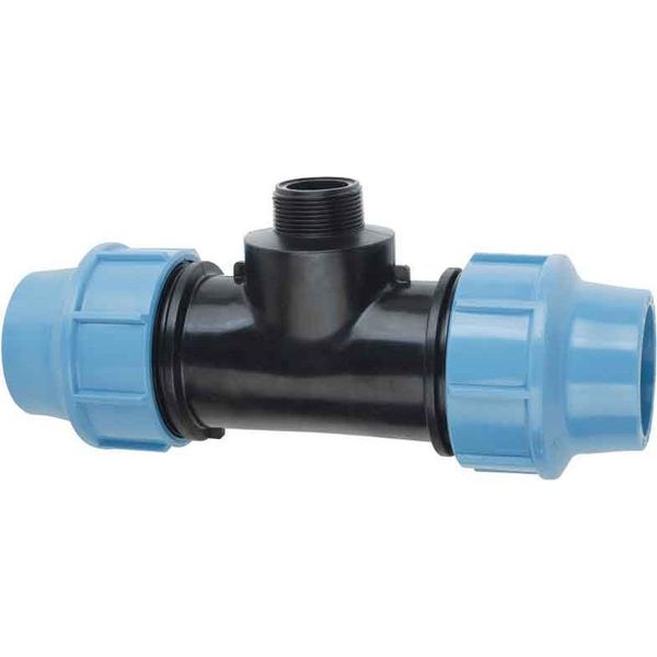 Raccordo A T Agaflex Con Filettatura PE-ST-PE 25 Mm X GZ1/2" X 25 Mm 46152501"-image