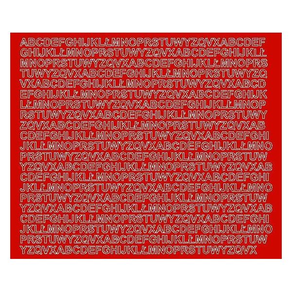 Adesivi Con Lettere Autoadesivi, 7 Mm, Rosso Opaco-image