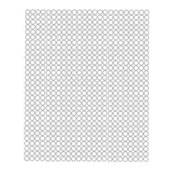 Adesivi Rotondi Da 7 Mm, 720 Pezzi, Bianco Lucido-image