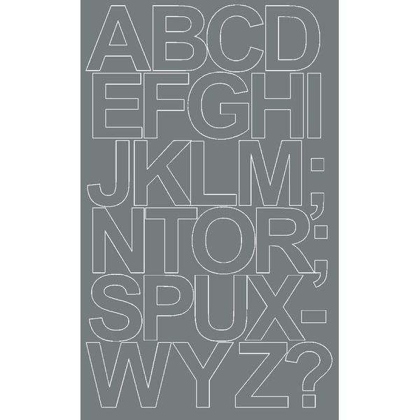 Adesivi Con Lettere Autoadesivi, 12 Cm, Grigio Opaco-image