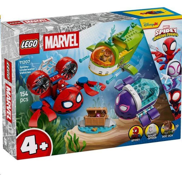 Lego ǀ Marvel Spidey E I Suoi Super Amici Spidey: Veicoli Subacquei - Giocattoli Supereroi Con 3 Sottomarini E 3 Minifigure - Regalo Per Bambini Dai 4 Anni In Su E Fan Della Serie - 11207-image
