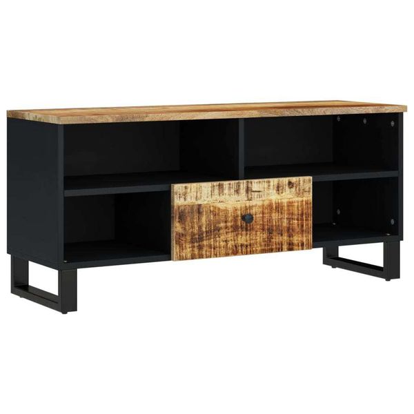 Syfax™ Mobile Tv 100X33X46Cm Legno Massello Mango E Legno Multistrato-image