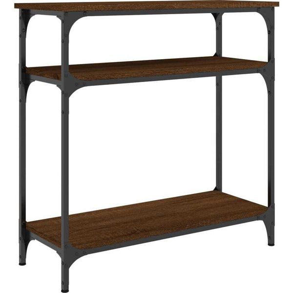 Syfax™ Tavolino Consolle Rovere Marrone 75X29X75 Cm Legno Multistrato-image
