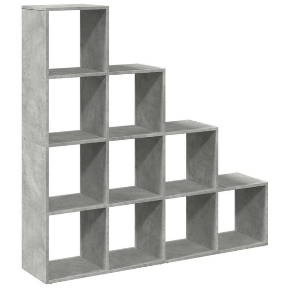 Vidaxl Libreria Divisoria 4 Livelli Grigio Cemento 131,5X29X131,5 Cm-image
