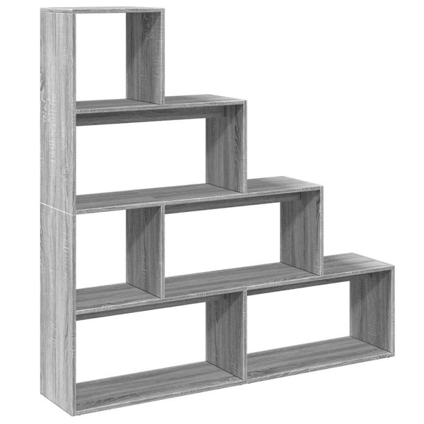 Syfax™ Libreria 4 Ripiani Grigio Sonoma 143,5X29X143,5 Cm Truciolato-image