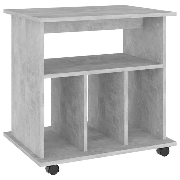 Syfax™ Mobiletto Con Ruote Grigio Cemento 60X45X60Cm Legno Multistrato-image