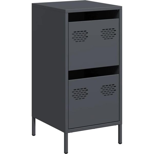 Syfax™ Credenza Antracite 35X39X73,5 Cm In Acciaio Laminato A Freddo-image