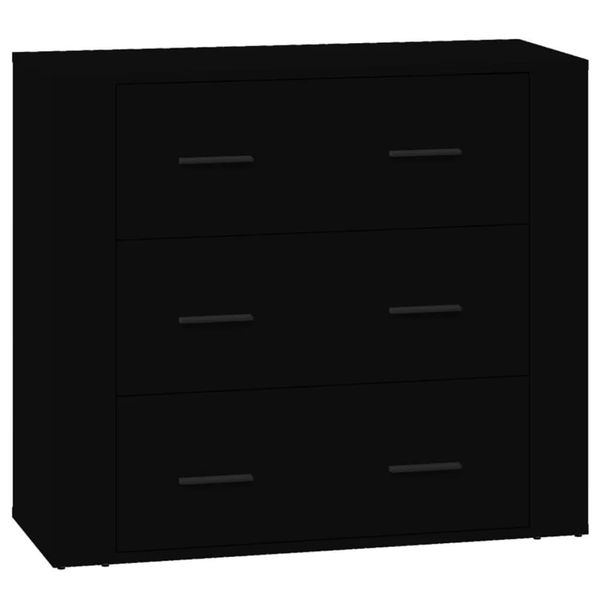 Syfax™ Credenza Nera 80X33X70 Cm In Legno Multistrato-image