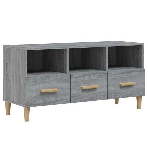 Syfax™ Mobile Tv Grigio Sonoma 102X36X50 Cm In Legno Multistrato-image