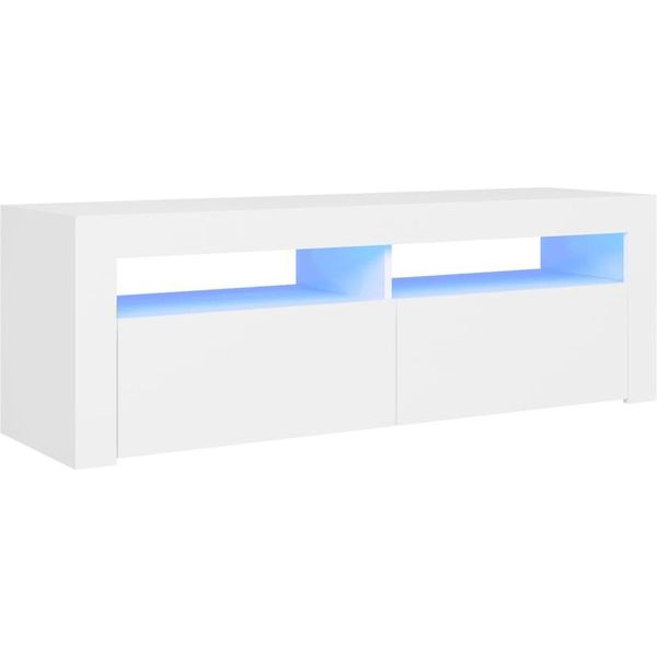 Syfax™ Mobile Porta Tv Con Luci Led Bianco 120X35X40 Cm-image