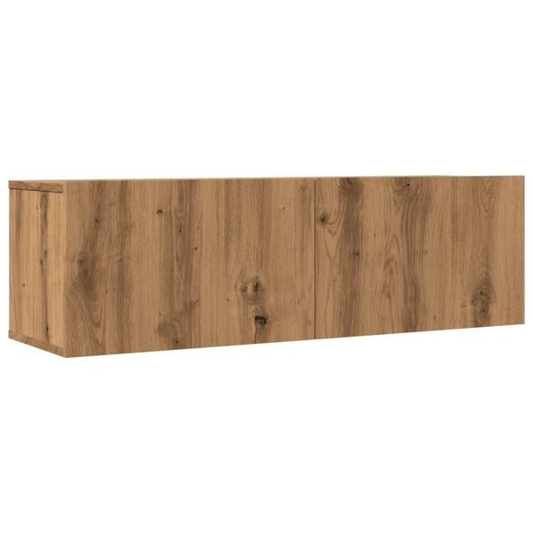 Syfax™ Mobili Tv A Parete 2Pz Rovere Artigianale 100X30X30 Cm-image
