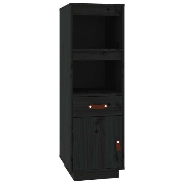 Syfax™ Credenza Nera 34X40X108,5 Cm In Legno Massello Di Pino-image