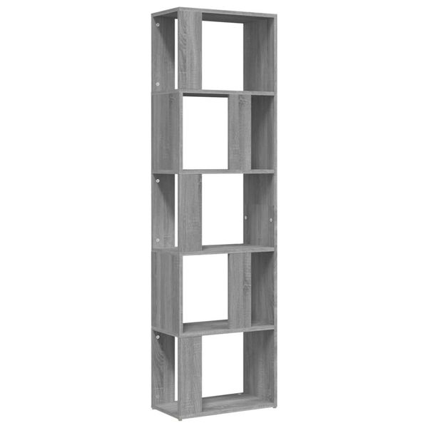 Syfax™ Libreria Grigio Sonoma 45X24X160 Cm In Legno Multistrato-image
