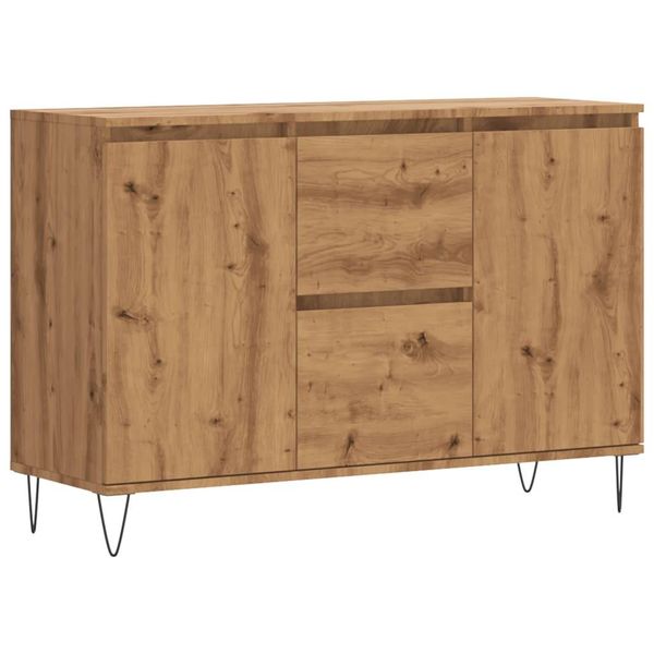 Syfax™ Credenza Rovere Artigianale 101,5X35X70 Cm In Legno Multistrato-image