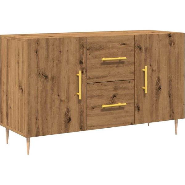 Syfax™ Credenza Rovere Artigianale 100X36X60 Cm In Legno Multistrato-image