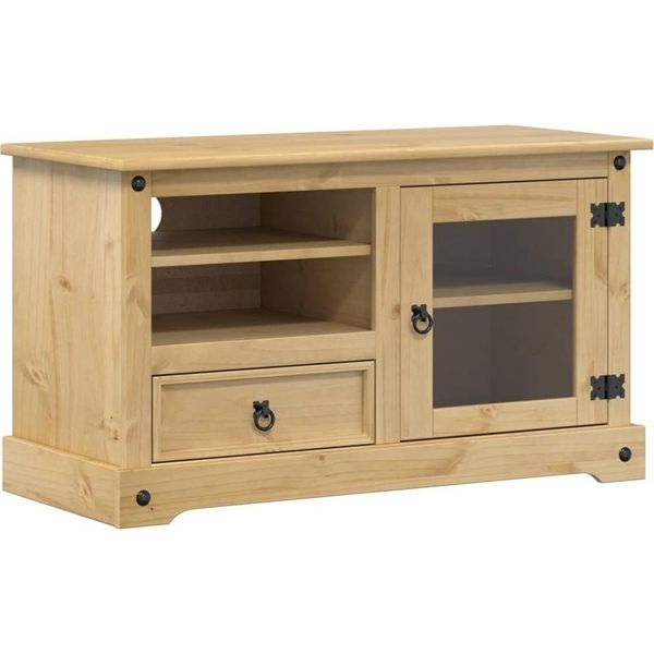 Syfax™ Mobile Porta Tv 100X45X58 Cm In Legno Massello Di Pino-image