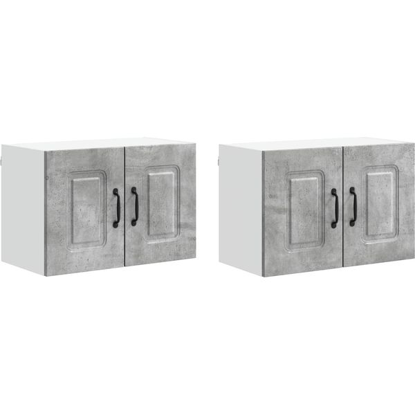 Syfax™ Mobile Da Cucina Kalmar 2 Pcs Grigio Cemento 60 X 31 X 40 Cm-image