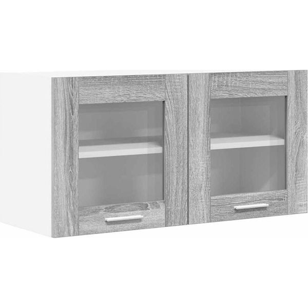 Syfax™ Armadio Pensile Grigio Sonoma E Bianco 80 X 31 X 40 Cm-image