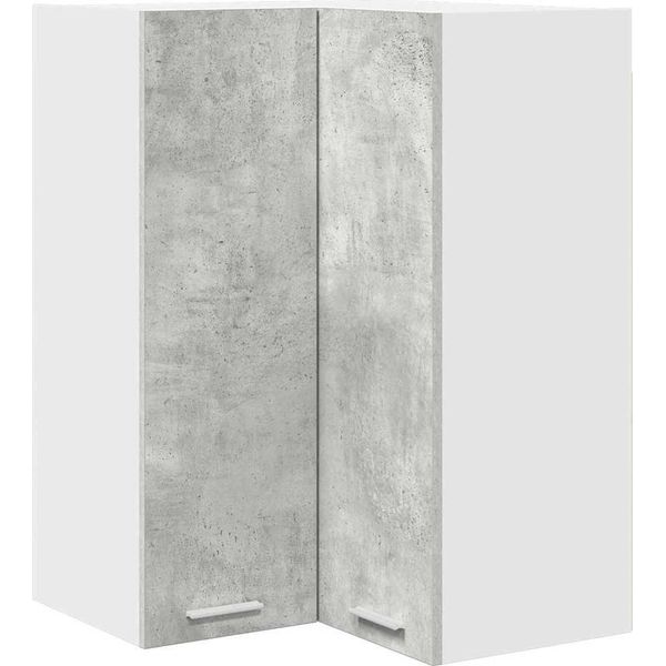 Syfax™ Armadio Pensile Grigio Cemento E Bianco 57 X 57 X 80 Cm-image