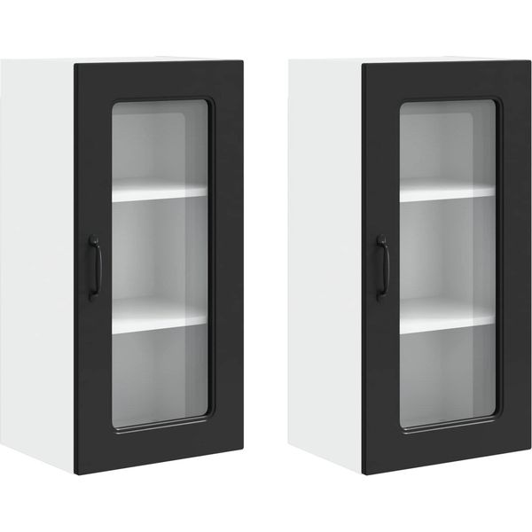 Syfax™ Mobile Da Cucina Kalmar 2 Pcs Nero 40 X 31 X 80 Cm-image