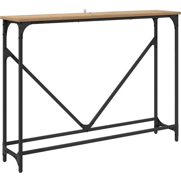 Vidaxl Consolle Artisan In Rovere 102 X 22,5 X 75 Cm Materiale A Base Di Legno-image