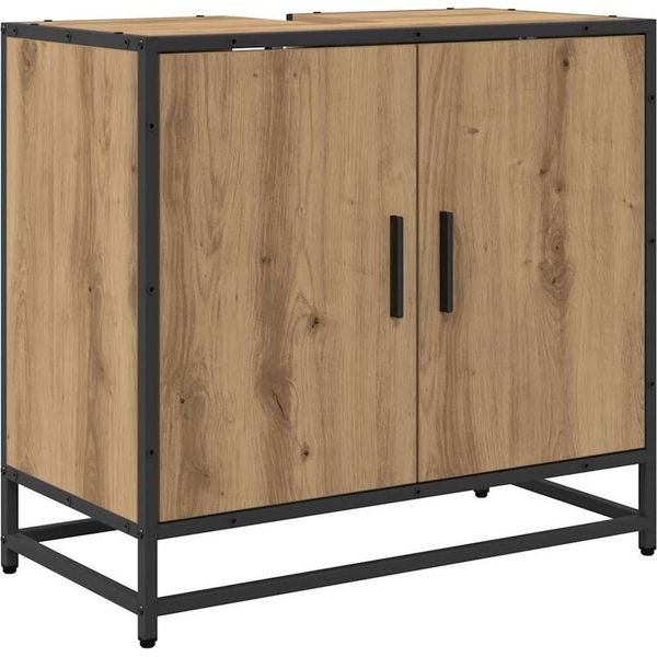 Syfax™ Armadio Per Lavabo Da Bagno Rovere Artigianale 65 X 33 X 60 Cm-image