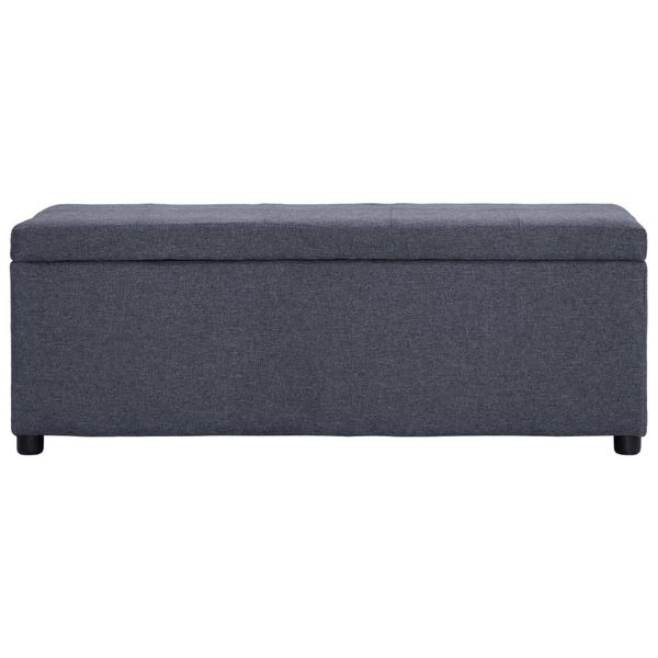 Syfax™ Panca Con Vano Portaoggetti 116 Cm Grigio Scuro In Poliestere-image