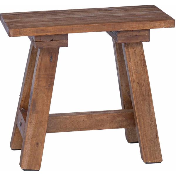 Syfax™ Panchina Naturale 50,5 X 25 X 47,5 Cm Legno Massello Di Mogano-image