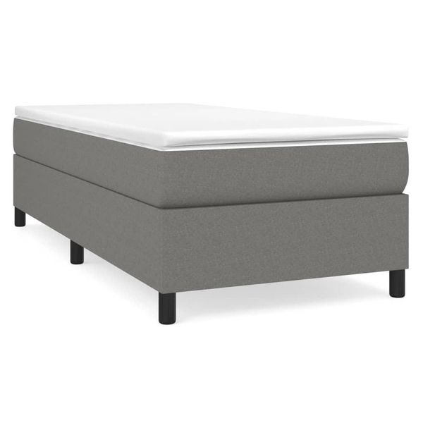 Syfax™ Struttura Letto A Rete A Molle Grigio Scuro 100X200 Cm Tessuto-image