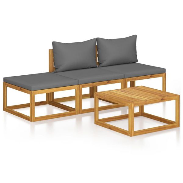 Syfax™ Set Divani Da Giardino 4 Pz Con Cuscini In Massello Di Acacia-image