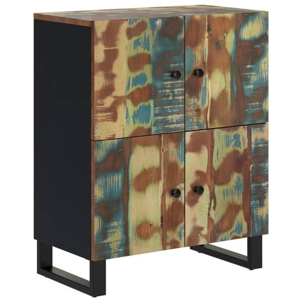 Syfax™ Credenza Con 4 Ante 60X33X75 Cm In Legno Massello Di Recupero-image