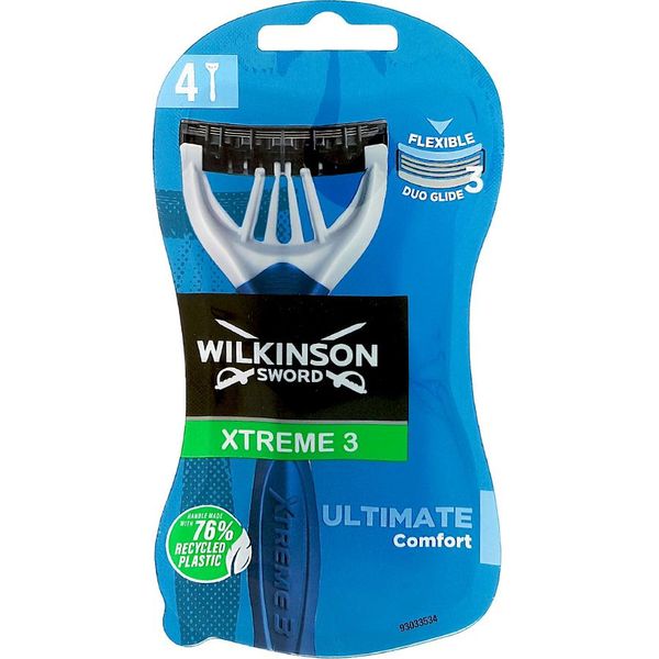 Wilkinson Sword Xtreme 3 For Men Ultimate Comfort Con Aloe Vera Rasoi Usa E Getta 4 Pezzi-image