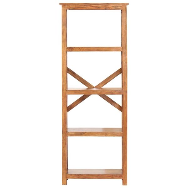 Syfax™ Libreria 60X30X160 Cm Legno Massello Acacia Finitura Ambra-image