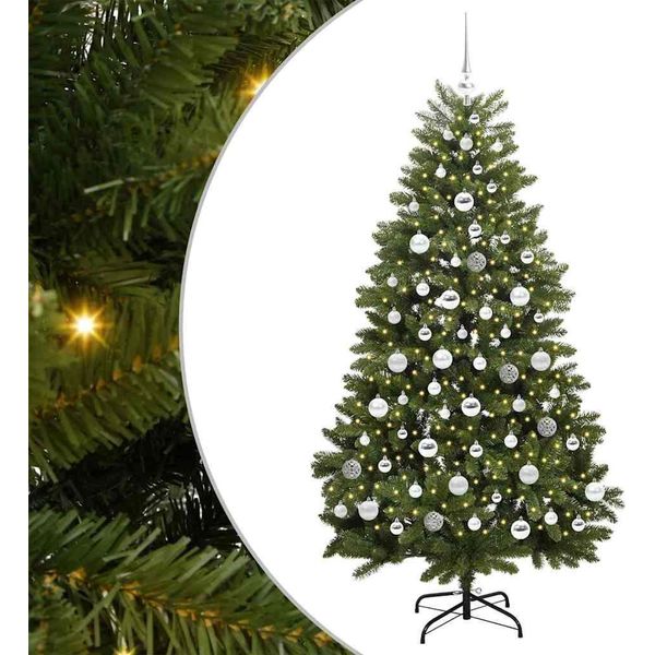 Vidaxl Albero Di Natale Artificiale Verde 180 Cm In Pvc E Metallo-image