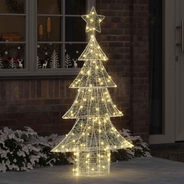 Albero Di Natale Vidaxl Con 160 Led Bianco Caldo 150 Cm In Acrilico-image
