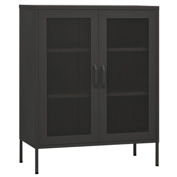 Syfax™ Armadietto Antracite 80X35X101,5 Cm In Acciaio-image
