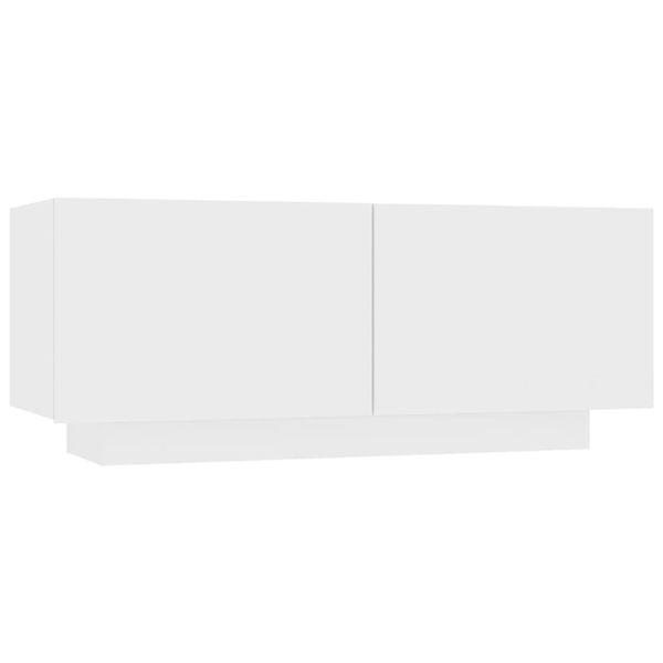 Syfax™ Comodino Bianco 100X35X40 Cm In Legno Multistrato-image