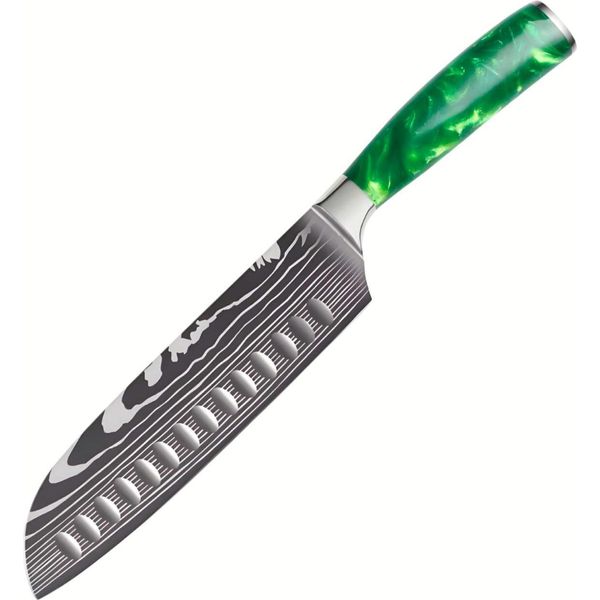 Coltello Da Cucina BL-39278 - Santoku/Verde KP39278-image