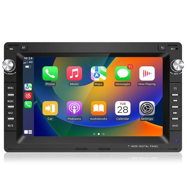 Autoradio Gps Navi Dab+ 6+128G Android13 Carplay Da 7 Pollici Adatta Per Vw Polo 9N Golf 4 Sharan Jetta Passat B5 8Kern Andriod Auto 2Din Gps Navi-image