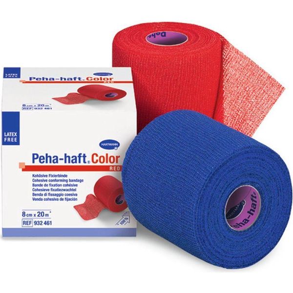 Hartmann Peha-Haft Benda Elastica Di Fissaggio A Colori, 6 Cm X 20 M In Rosso | Confezione (1 Pezzo)-image