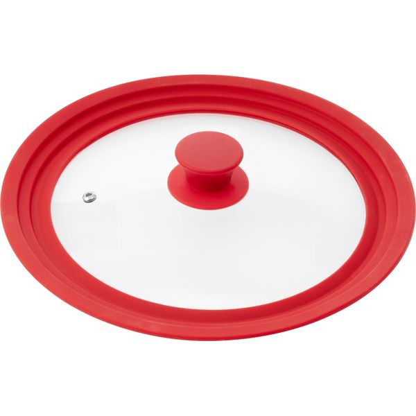 Bremermann Coperchio Universale Per Barattoli Con Bordo In Silicone, 30/32/34 Cm, Rosso Grande-image