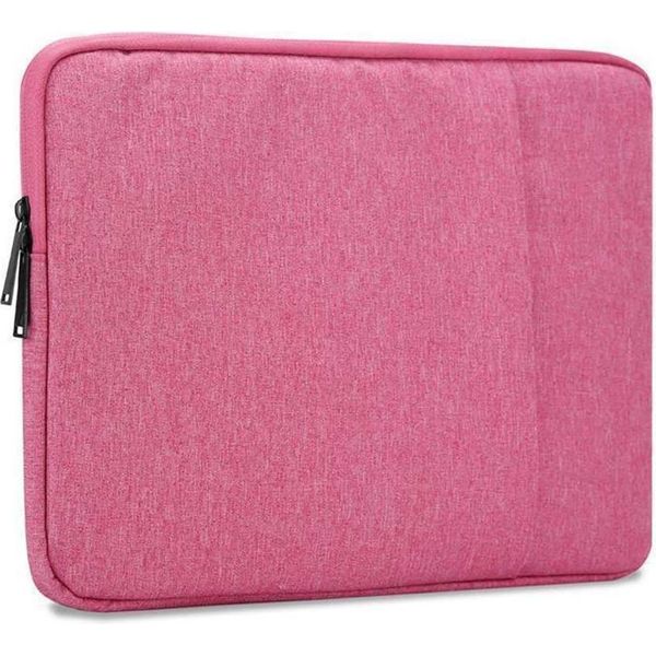 Cadorabo Borsa Di Protezione Per Laptop / Tablet 15,6 Pollici In Rosa Borsa Per Notebook Computer Tessuto Fodera In Velluto-image