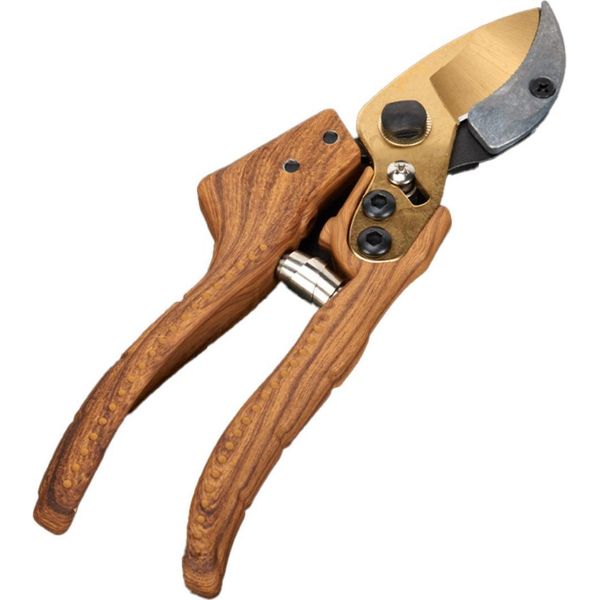 Inf Cesoie Da Potatura Con Manico Effetto Legno - Forbici Da Giardino In Acciaio-image