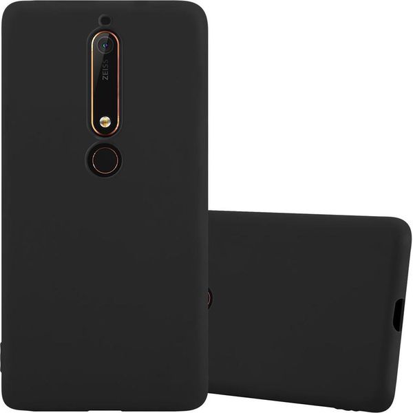 Cadorabo Custodia Per Nokia 6.1 Custodia Protettiva In Nero Custodia Per Cellulare Tpu Custodia In Silicone Cover-image