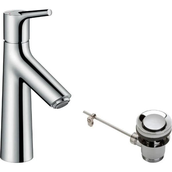 Hansgrohe Talis S Miscelatore Monocomando Per Lavabo 100 Con Scarico A Scomparsa, Cromo-image