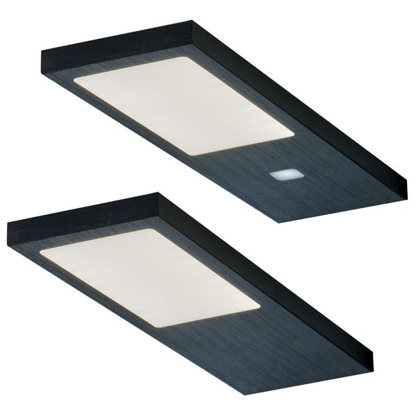 Luce Led Sottopensile Da Cucina 2X4 W, Luce Da Cucina Gamma Noir, Bianco Caldo-image