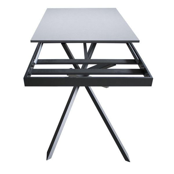 Itamoby - Tavolo Allungabile 160/220X90 Cm Ganty Antracite Spatolato - Bordo Antracite Telaio E Gambe Antracite-image