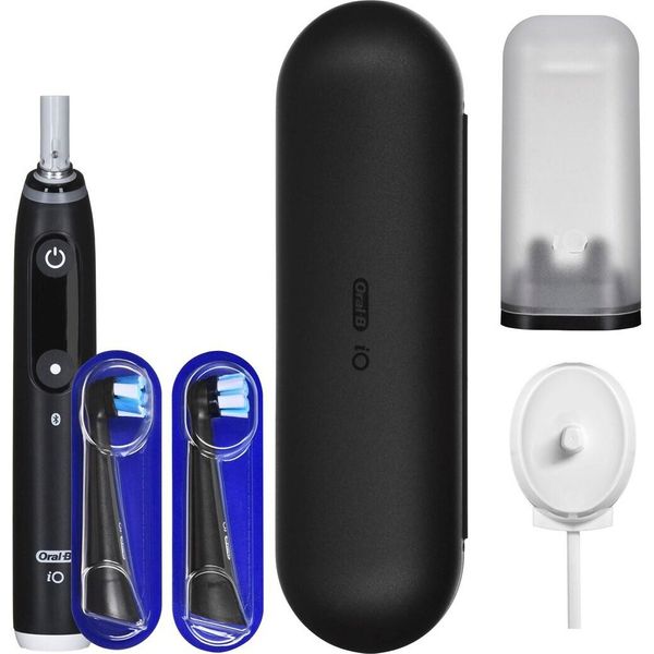Oral-B Io Series 6 - Adulti - Spazzolino Rotante - Cura Quotidiana - Cura Delle Gengive - Intensivo - Sensibile - Nero - 2 Min - Nero (445111)-image